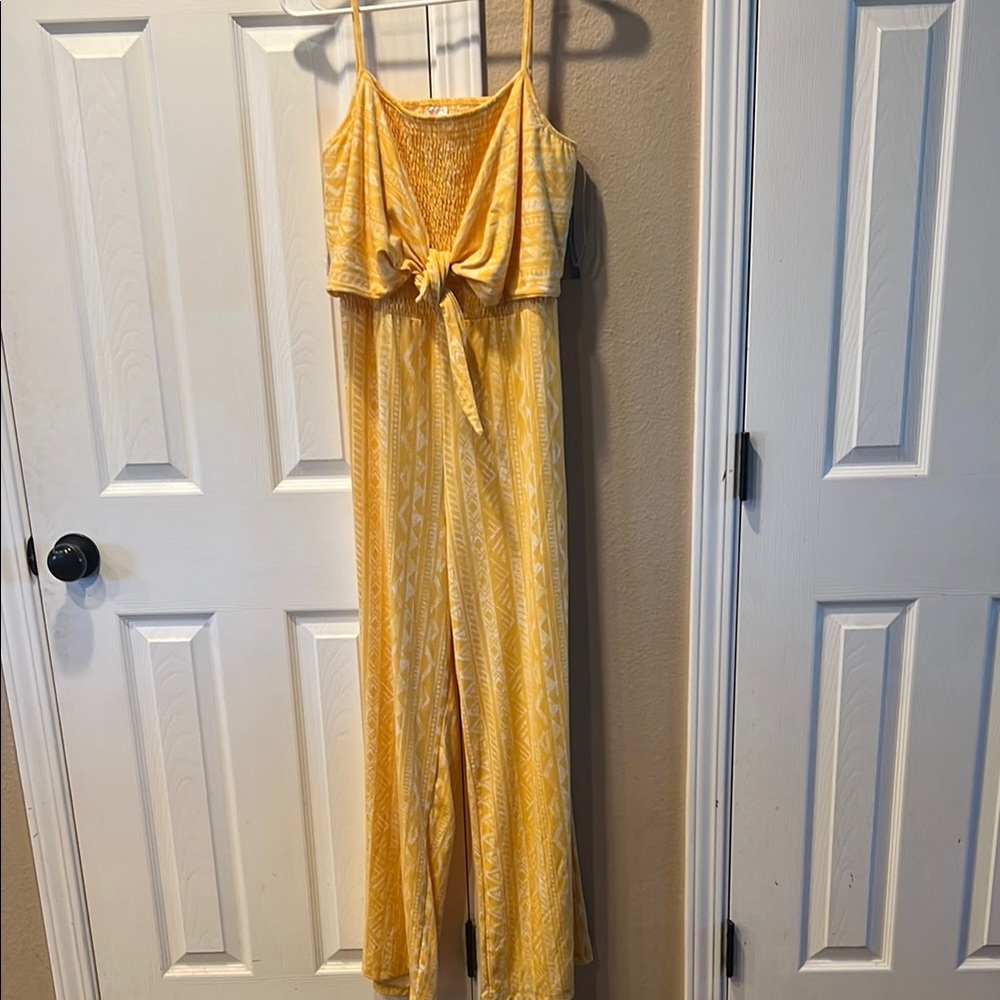 Yellow Patterned Jumpsuit